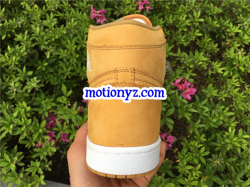 Authentic Air Jordan 1 Retro Wheat Yellow